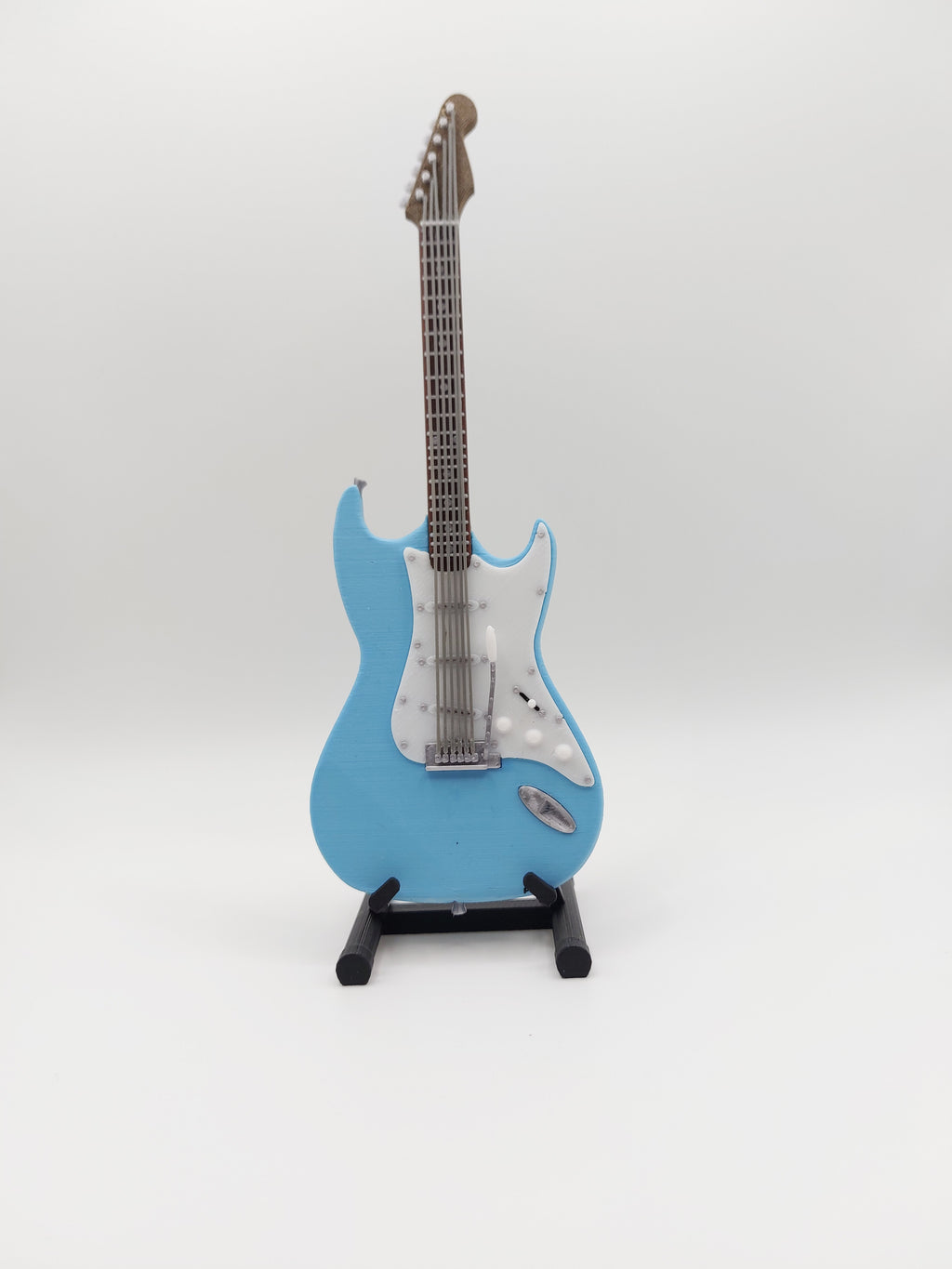 Miniatur E-Gitarre mit Gitarrenständer Im Maßstab 1:6
