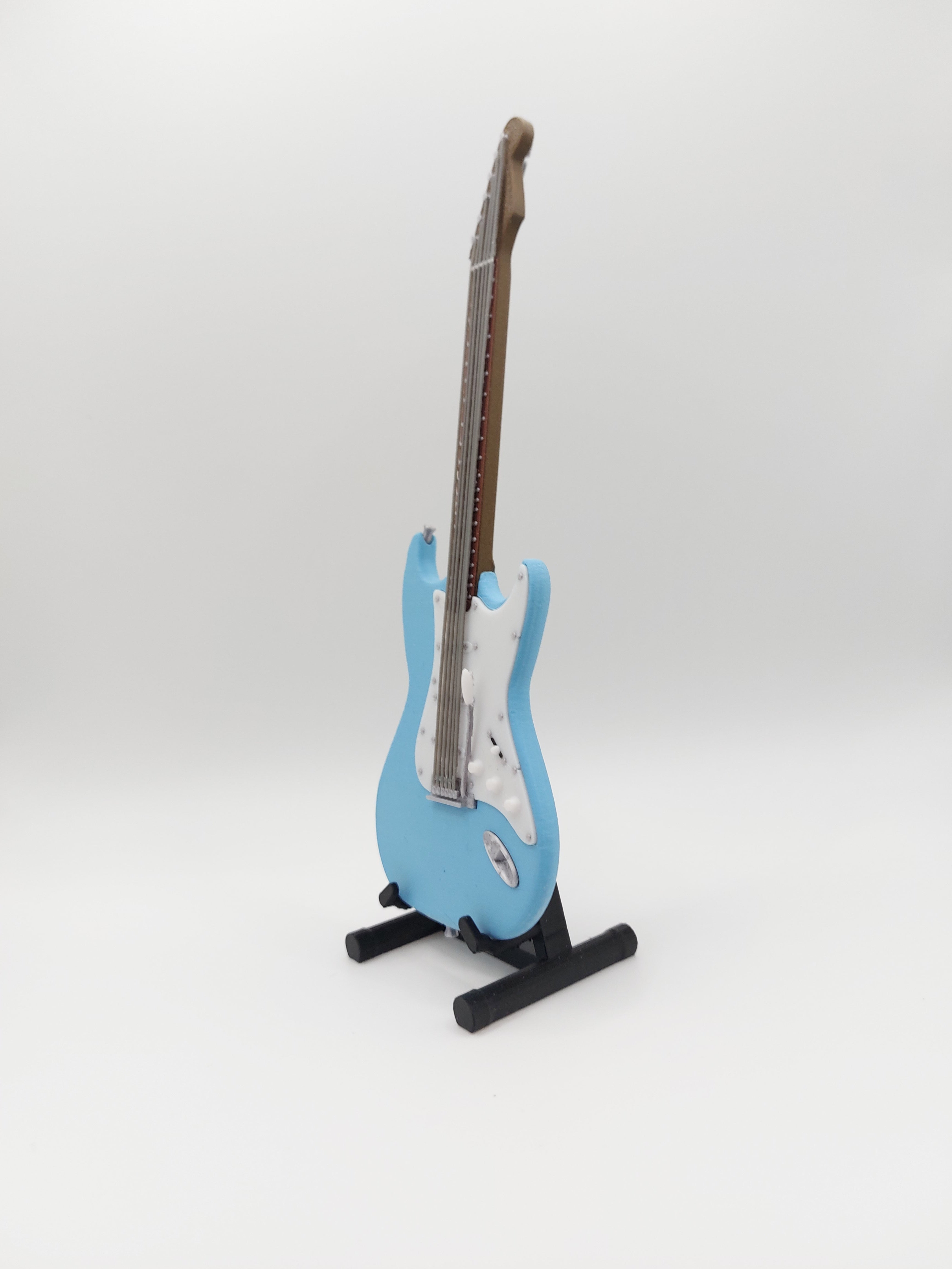 Miniatur E-Gitarre mit Gitarrenständer Im Maßstab 1:6