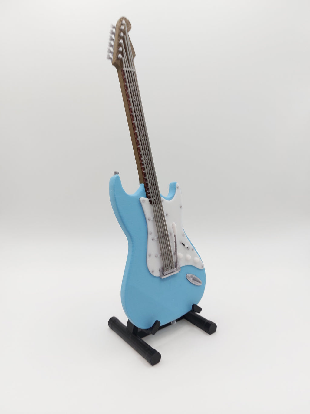Miniatur E-Gitarre mit Gitarrenständer Im Maßstab 1:6